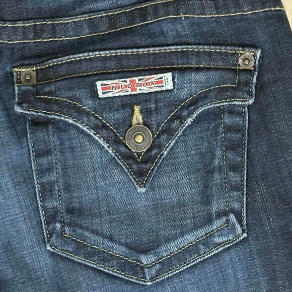Hudson Flap Back Pocket Bootcut Maternity Jeans Sz 28 Dark Wash A Pea in the Pod - Picture 5 of 8